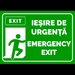 Indicator iesire de urgenta emergency exit stanga